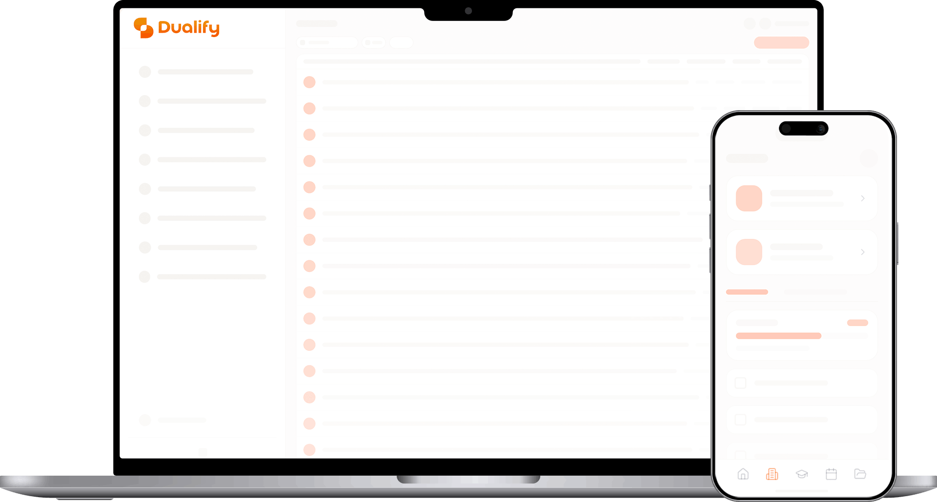 Dualify Dashboard und Mobile App